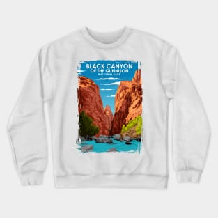 Black Canyon of the Gunnison National Park Travel Poster Crewneck Sweatshirt